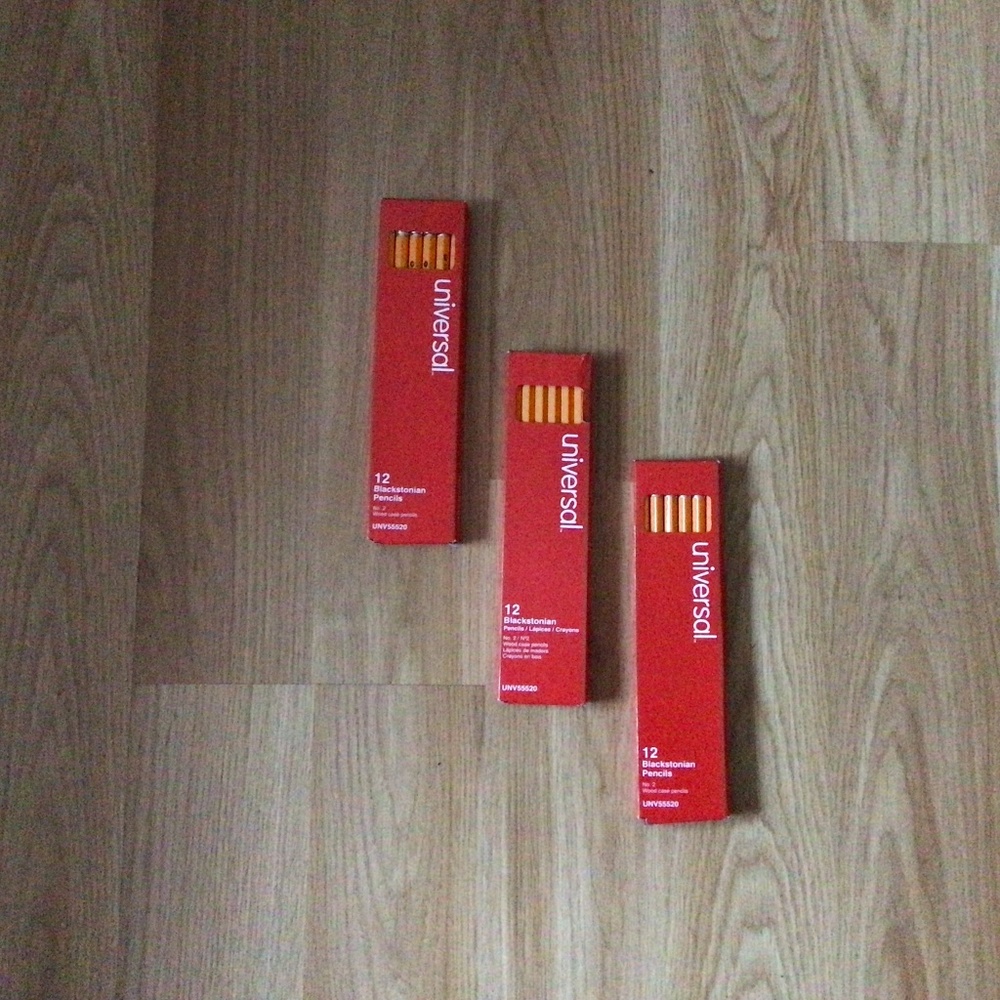 3 packs of 12 Pencils